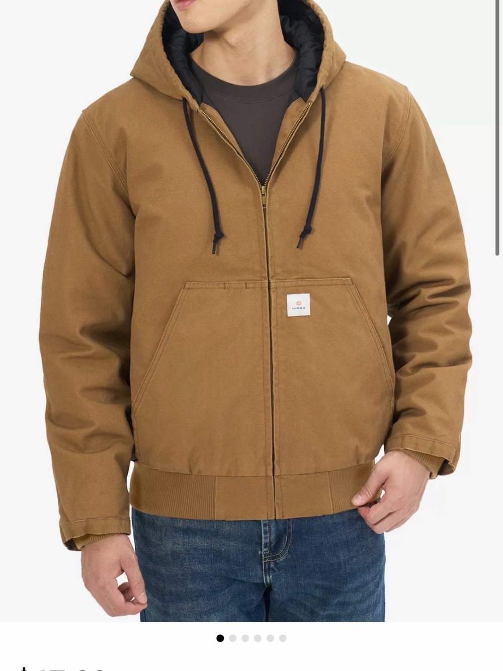 Brown/Tan Hooded Work Jacket